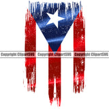 Country Map Nation Puerto Rico Distressed Flag White Color Design Element Emblem Badge Symbol Icon Global Latin Latino Latina Spanish Caribbean Island Official Sign Design Logo Clipart SVG