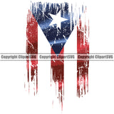 Country Map Nation Puerto Rico Distressed Flag Color Design Element Emblem Badge Symbol Icon Rico Rican Flag Latin Latino Latina Spanish Caribbean Island Official Sign Design Logo Clipart SVG
