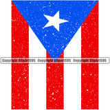 Country Map Nation National Distressed Flag Puerto Emblem Badge Symbol Icon Rico Rican Flag Latin Latino Latina Spanish Caribbean Island Official Sign Design Logo Clipart SVG