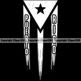 Country Map Nation National Flag Puerto Rico Down Distressed Black Background Emblem Badge Symbol Rican Flag Latin Latino Latina Spanish Caribbean Island Global Official Sign Design Logo Clipart SVG