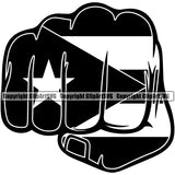 Country Map Nation National Flag Puerto Rico Fist Punch Design Element Emblem Badge Symbol Icon Global Official Rican Flag Latin Latino Latina Spanish Caribbean Island Design Logo Clipart SVG