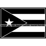 Country Map Nation National Puerto Rico Flag Rectangle Design Element Emblem Badge Symbol Icon Global Official Sign Latin Latino Latina Spanish Caribbean Island Rican Logo Clipart SVG