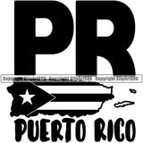 Country Map Nation National Puerto Rico Design Element Emblem Badge Latin Latino Latina Spanish Caribbean Island Icon Global Official Sign Design Logo Clipart SVG
