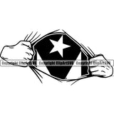 Country Map Nation National Puerto Rico Hand Hands Rip Ripping Star Design Element Flag Emblem Badge Rican Symbol Latin Icon Global Official Sign Logo Latino Latina Spanish Caribbean Island Clipart SVG