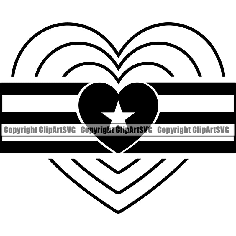 Country Map Nation National Puerto Rico Heart Black Design Element Flag Emblem Badge Rican Symbol Latin Latino Latina Spanish Caribbean Island Global Official Sign Logo Clipart SVG