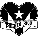 Country Map Nation National Puerto Rico Quote Heart Design Element Flag Emblem Badge Rican Symbol Latin Official Sign Logo Latino Latina Spanish Caribbean Island Icon Global Clipart SVG