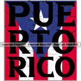 Country Map Nation National Puerto Rico Logo Color Quote Design Element Text Flag Emblem Badge Rican Symbol Latin Latino Spanish Caribbean Island Global Official Sign Logo Clipart SVG