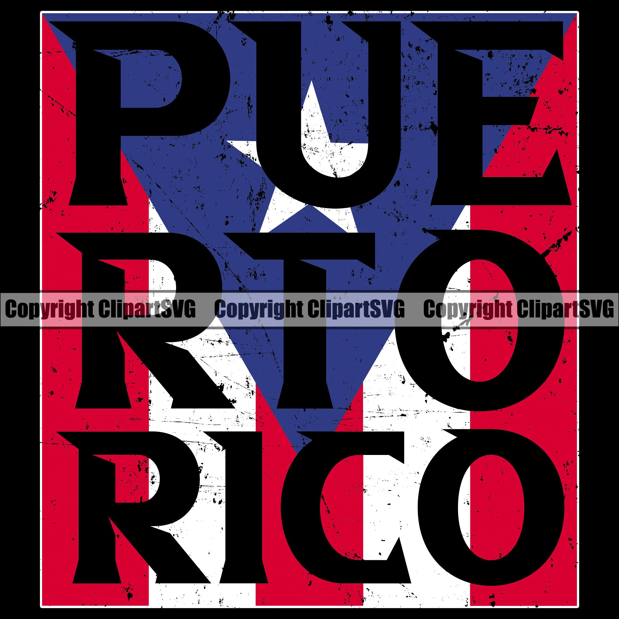 Country Map Nation National Puerto Logo Quote Design Element Rico Flag ...
