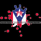 Country Map Nation National Puerto Rico Color Logo Drip Design Element Flag Emblem Badge Rican Symbol Latin Latino Latina Spanish Caribbean Icon Global Official Sign Logo Clipart SVG
