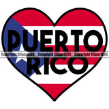 Country Map Nation National Puerto Rico Quote Text Color Heart Design Element Red Black Color Flag Emblem Badge Rican Symbol Latin Icon Global Latino Latina Spanish Caribbean Island Sign Logo Clipart SVG