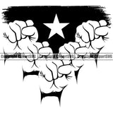 Country Map Nation National Puerto Rico Fists Hand Power Design Element Color Black Flag Emblem Badge Rican Symbol Latin Latino Latina Spanish Caribbean Island Icon Global Official Sign Logo Clipart SVG