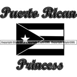 Country Map Nation National Puerto Rico Rican Princess Quote Text Flag Design Element Badge Rican Symbol Latin Latino Latina Spanish Caribbean Island Global Official Sign Logo Clipart SVG