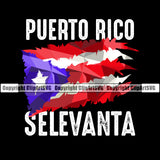 Country Map Nation National Puerto Rico Selevanta Flag Black Color Background Design Element Emblem Badge Rican Symbol Latin Latino Latina Spanish Caribbean Island Icon Global Official Sign Logo Clipart SVG