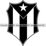 Country Map Nation National Puerto Rico Logo Flag Design Element Emblem Badge Rican Symbol Latin Latino Latina Spanish Island Icon Global Official Sign Clipart SVG
