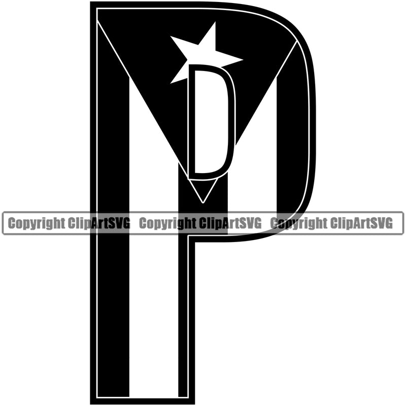 Country Map Nation National Puerto Rico Text Quote P Design Element Flag Emblem Badge Rican Symbol Latin Latino Latina Caribbean Island Global Official Sign Logo Clipart SVG