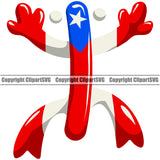 Country Map Nation National Puerto Rico Turtle Color Design Element White Background Flag Emblem Badge Rican Symbol Global Official Latin Latino Spanish Caribbean Island Icon Logo Clipart SVG