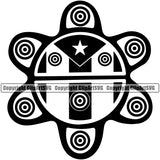 Country Map Nation National Puerto Rico Turtle Flower Design Element Flag Official Sign Logo Emblem Badge Rican Symbol Latin Latino Latina Spanish Caribbean Island Icon Global Clipart SVG