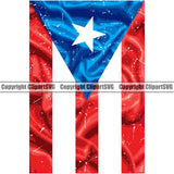 Country Map Nation National Puerto Rico Wavy Shinning Color Design Element White Background Flag Emblem Badge Rican Symbol Latino Latina Spanish Caribbean Island Global Official Sign Logo Clipart SVG