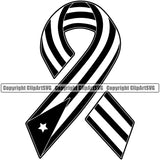Country Map Nation National Puerto Rio Ribbon Black White Design Element Flag Emblem Badge Rican Symbol Latin Latino Spanish Caribbean Island Icon Global Official Sign Clipart SVG