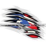 Country Map Nation National Puerto Rico Torn Color Design Element Emblem Badge Rican Symbol Latino Spanish Caribbean Island Icon Global Official Sign Logo Clipart SVG