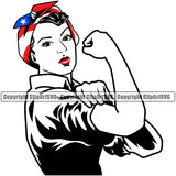 Country Map Nation National Puerto Rico Woman Bicep Flag Color Design Element Emblem Badge Rican Symbol Latin Latino Latina Spanish Caribbean Icon Global Official Sign Clipart SVG