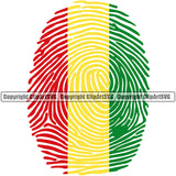 Country Map Nation National Reggae Fingerprint Color Design Element Emblem Jamaican Rasta Reggae Rastafari Caribbean Island Symbol Icon Global Official Sign Logo Clipart SVG