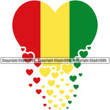 Country Map Nation National Reggae Hearts Falling Color Design Element Emblem Badge Symbol Icon Jamaican Rasta Reggae Rastafari Caribbean Island Official Sign Logo Clipart SVG