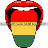 Country Map Nation National Color Lips One Mouth Tongue Flag Design Element Emblem Badge Jamaican Rasta Reggae Rastafari Caribbean Island Icon Global Official Sign Logo Clipart SVG