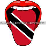 Country Map Nation National Emblem Badge Tongue Red Color Design Element Symbol Icon Trinidad And Tobago Flag Latin Latino Latina Global Spanish Caribbean Island Trinidadians Tobagonians Official Sign Logo Clipart SVG