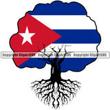 Country Flag Nation National Cuba Cuban Tree Roots Born Color Design Element Flag Latin Latino Latina Spanish Emblem Badge Symbol Icon Global Official Sign Design Logo Clipart SVG
