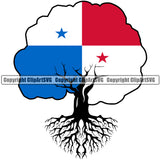 Country Map Nation National Flag Tree Roots Born Color Panama Panamanian Design Element Emblem Badge Symbol Icon Global Official Sign Logo Clipart SVG