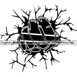 Country Map Nation National Trinidad Tobago Black Color Hand Fist Punch Break The Wall Design Element Icon Trinidad And Tobago Flag Latin Latino Latina Global Spanish Caribbean Island Trinidadians Tobagonians Official Sign Logo Clipart SVG