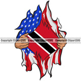 Country Map Nation National Emblem Badge Trinidad Tobago Rip Open Shirt Design Element Symbol Icon Flag Latin Latino Latina Global Spanish Caribbean Island Tobagonians Official Sign Clipart SVG
