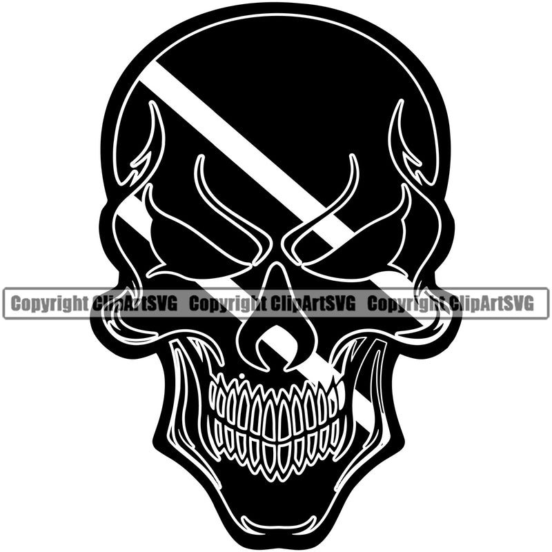 Country Map Nation National Emblem Badge Trinidad Tobago Skull Skeleton No Eyes Black Color Design Element Symbol Icon Flag Latin Latino Latina Global Spanish Caribbean Island Trinidadians Tobagonians Official Sign Logo Clipart SVG