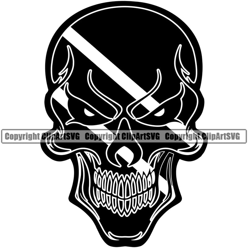 Country Map Nation National Red Eyes Skull Skeleton Design Element Trinidad Tobago Symbol Icon Flag Latin Latino Latina Global Spanish Caribbean Island Trinidadians Tobagonians Official Sign Logo Clipart SVG