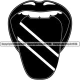 Country Map Nation National Emblem Badge Trinidad Tobago Open Mouth Tongue Black Color Design Element Symbol Icon Flag Latin Latino Global Spanish Caribbean Island Trinidadians Official Sign Logo Clipart SVG