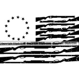 Country Map Nation National Emblem United States Betsy Ross Gun Stripes Flag Design Element American USA US America Badge Icon Global Official Sign Design Logo Clipart SVG