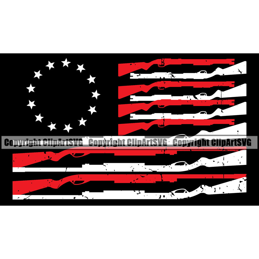 Country Map Nation National Emblem United States Flag Betsy Ross Gun Stripes Color Design Element American USA US America Badge Symbol Icon Global Official Sign Design Logo Clipart SVG