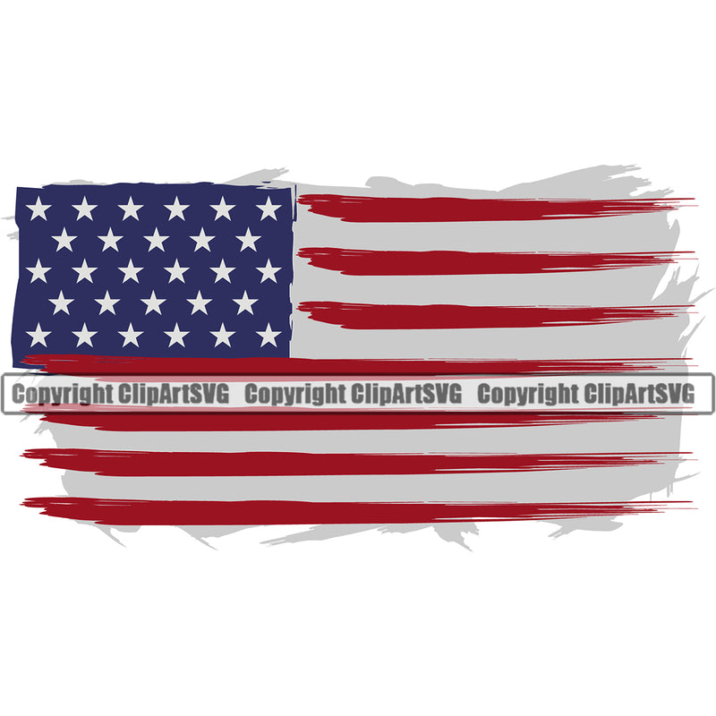 Country Map Nation National Emblem United States Flag Distressed White Color Flag Colorful Design Element American USA US America Badge Symbol Icon Global Official Sign Design Logo Clipart SVG