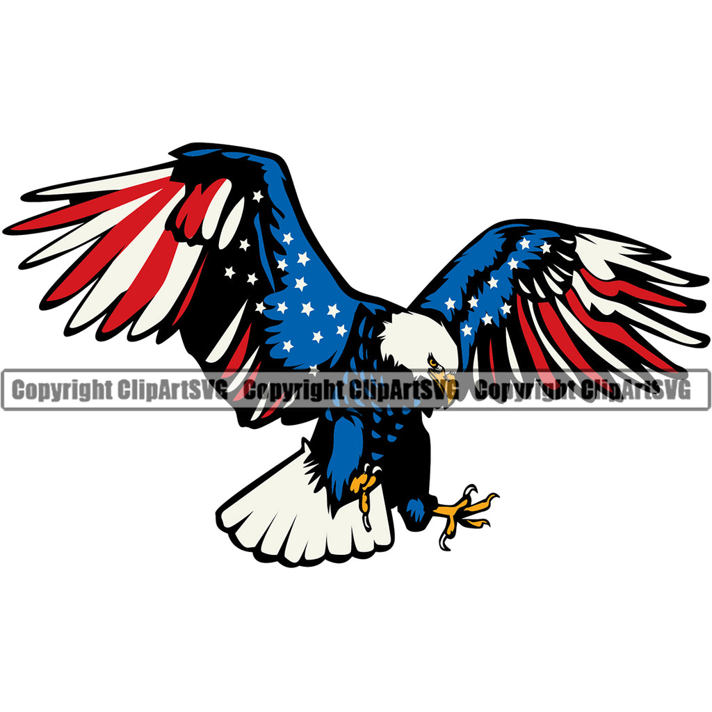 Country Map Nation National Emblem United States Flag American Color Eagle Design Element Fly USA US America Badge Symbol Icon Global Official Sign Design Logo Clipart SVG