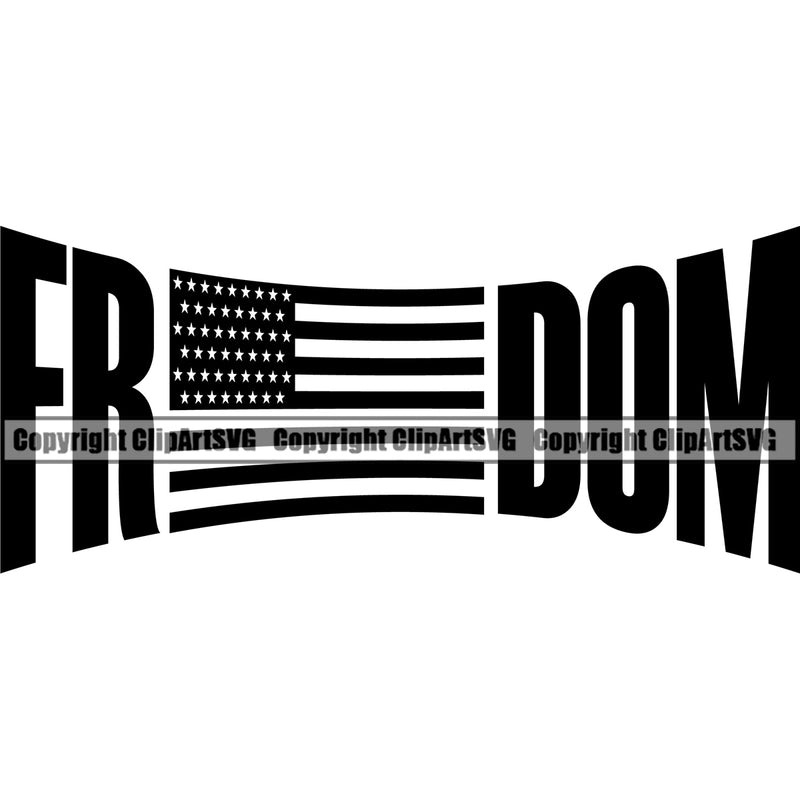 Country Map Nation National Emblem United States Flag American Freedom Quote Text Design Element USA US America Badge Symbol Icon Global Official Sign Design Logo Clipart SVG