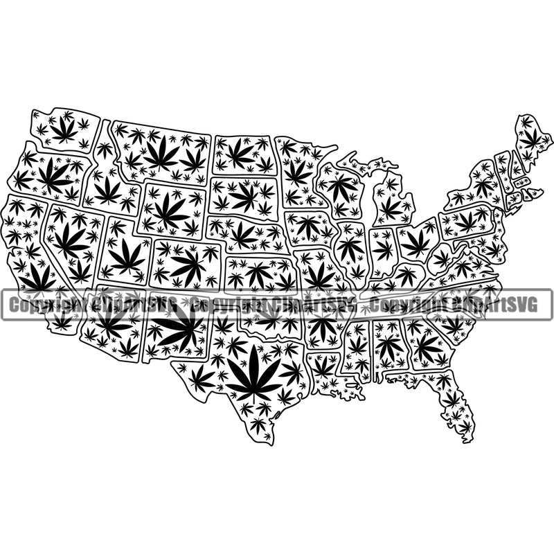 Country Map Nation National Emblem United States Flag Marijuana States Map Design Element American USA US America Badge Symbol Icon Global Official Sign Design Logo Clipart SVG