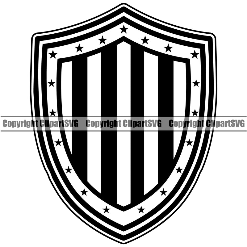 Country Map Nation National Emblem United States Flag Shield Black Color Design Element American USA US America Badge Symbol Icon Global Official Sign Design Logo Clipart SVG