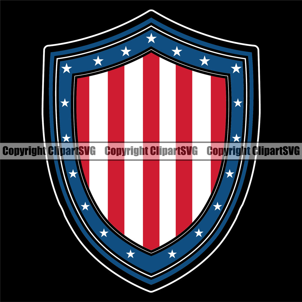Country Map Nation National Emblem United States Flag Shield Color Design Element American USA US America Badge Symbol Icon Global Official Sign Design Logo Clipart SVG