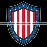 Country Map Nation National Emblem United States Flag Shield Color Design Element American USA US America Badge Symbol Icon Global Official Sign Design Logo Clipart SVG
