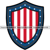 Country Map Nation National Emblem United States Flag Shield Color Design Element American USA US America Badge Symbol Icon Official Sign Design Logo Clipart SVG