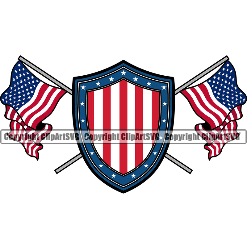 Country Map Nation National Emblem United Shield Crossed Color Design Element States Flag American USA US America Badge Symbol Icon Global Official Sign Design Logo Clipart SVG