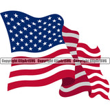 Country Map Nation National Emblem United States Flag Wavy Color Design Element American USA US America Symbol Icon Global Official Sign Design Logo Clipart SVG