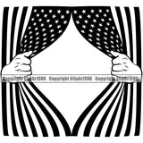 Country Map Nation National Emblem United States Hand Pull Double Design Element Flag American USA US America Badge Symbol Icon Global Official Sign Design Logo Clipart SVG