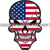 Country Map Nation National Emblem United States Flag Skull Skeleton No Color Eyes Design Element American USA US America Badge Symbol Icon Global Official Sign Design Logo Clipart SVG